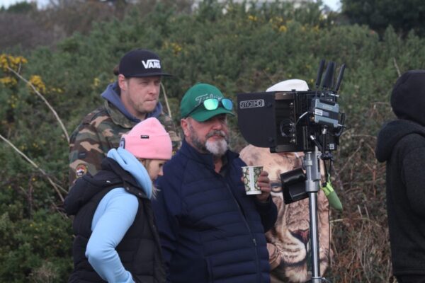Director Sion Tudor Owen and crew on the set of Swing To Love