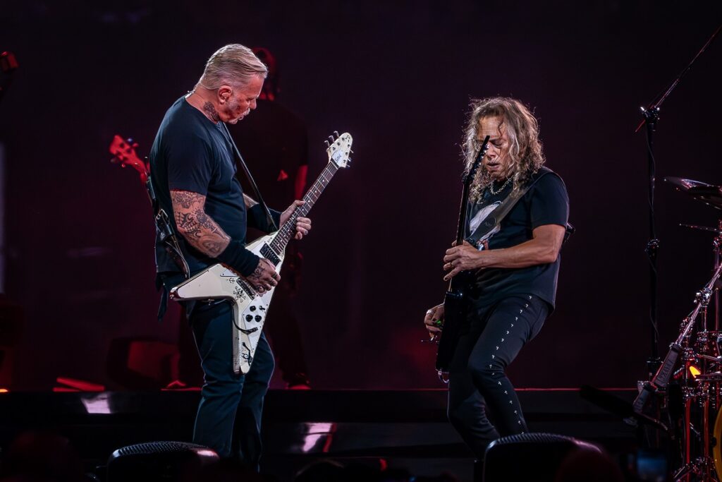 James Hetfield and Kirk Hammett - credit Tim Alban