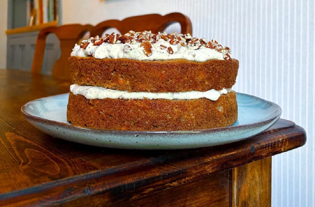 Mikey's carrot cake with brown butter frosting - read the recipe in his book