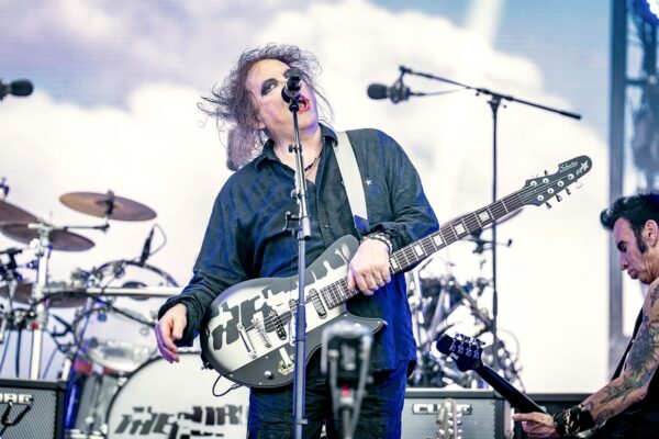 Robert Smith and Simon Gallup, The Cure - credit Tim Alban