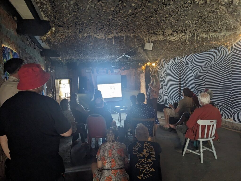 Dr Jack Hunter speaking at Workhouse Party