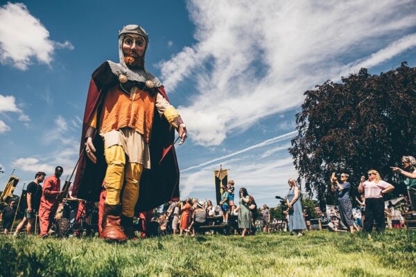 The Lord Rhys procession reaches Talgarreg