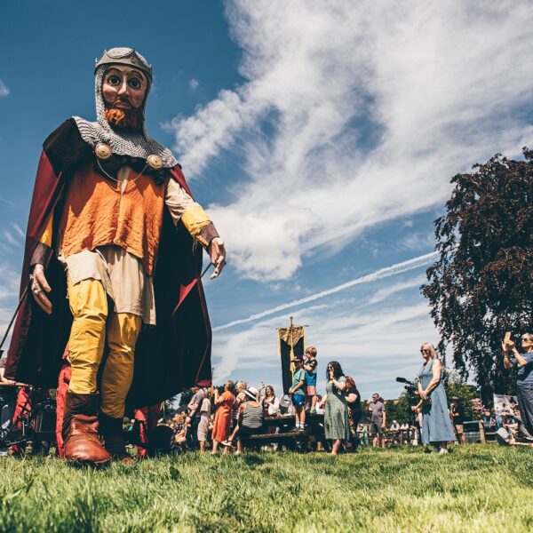 The Lord Rhys procession reaches Talgarreg